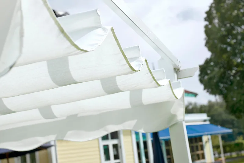 Pergolatak Hillerstorp Skanör 300 x 400 cm - Vit - Utemöbler - Solskydd - Pergola