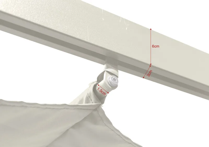 Porto Stor Pergola 4x3 m i aluminium med tak - Vit - Utemöbler - Solskydd - Pergola