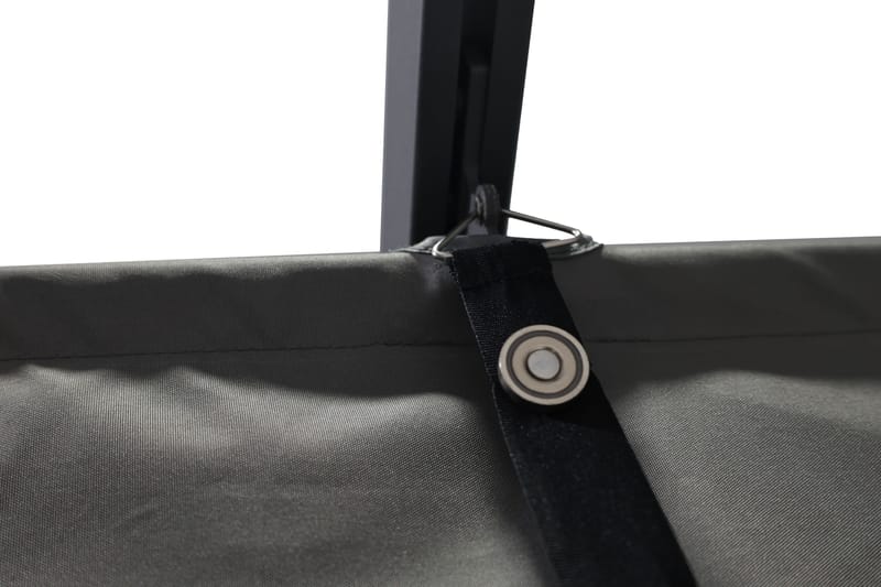 Porto Stor Pergola 4x3 m i aluminium med tak - Mörkgrå - Utemöbler - Solskydd - Pergola