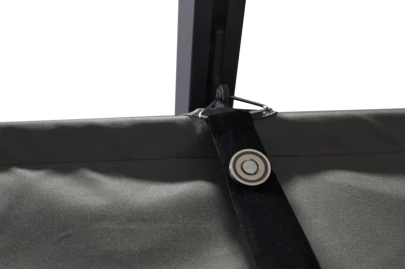 Porto Stor Pergola 4x3 m i aluminium med tak - Mörkgrå - Utemöbler - Solskydd - Pergola