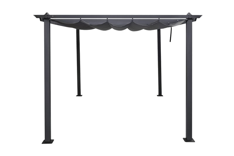 Porto Stor Pergola 4x3 m i aluminium med tak - Mörkgrå - Utemöbler - Solskydd - Pergola