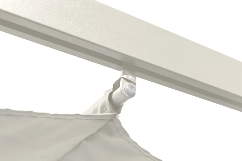 Porto Stor Pergola 4x3 m i aluminium med tak - Vit - Utemöbler - Solskydd - Pergola
