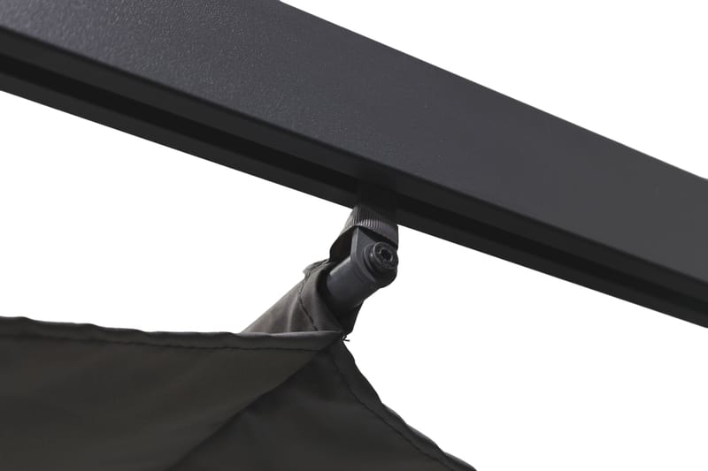 Porto Pergola 3x3 m i aluminium med tak för solskydd - Mörkgrå - Utemöbler - Solskydd - Pergola