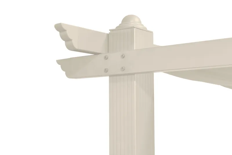 Porto Pergola 3x3 m i aluminium med tak för solskydd - Beige - Utemöbler - Solskydd - Pergola