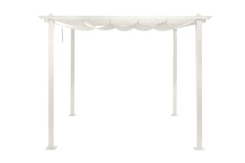 Porto Pergola 3x3 m i aluminium med tak för solskydd - Vit - Utemöbler - Solskydd - Pergola