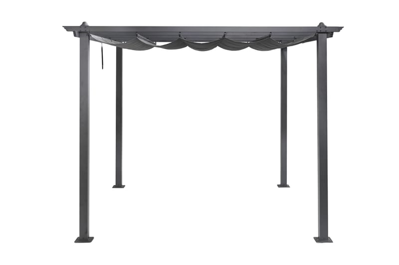 Porto Pergola 3x3 m i aluminium med tak för solskydd - Mörkgrå - Utemöbler - Solskydd - Pergola