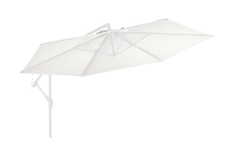 Reservtyg för frihängande parasoll sandfärgat vit 350 cm - Parasoll