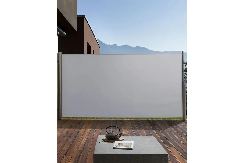 Sidomarkis Dorio Ljusgrå/Silver, 305x9x160 cm - Ljusgrå/Silver, 305x9x160 cm - Utemöbler - Solskydd - Markiser
