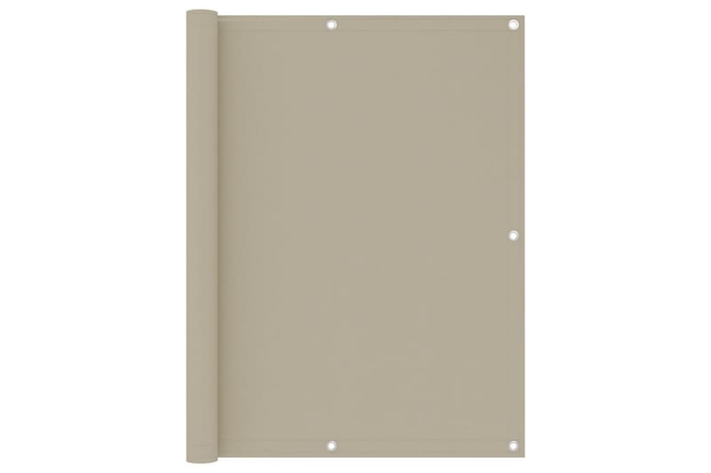 Balkongskärm beige 120x600 cm oxfordtyg - Beige - Utemöbler - Solskydd - Skärmskydd & vindskydd
