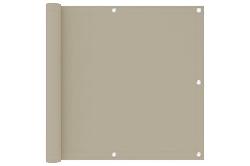 Balkongskärm beige 90x300 cm oxfordtyg - Beige - Utemöbler - Solskydd - Skärmskydd & vindskydd