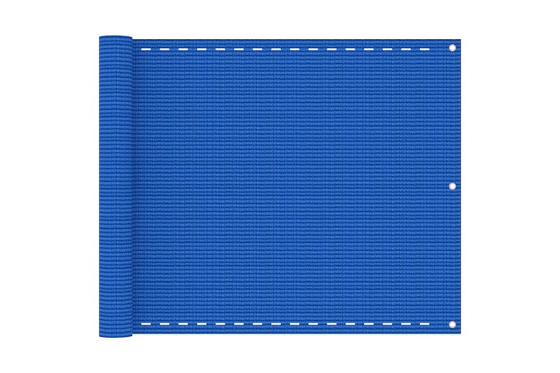 Balkongskärm blå 75x600 cm HDPE - Blå - Skärmskydd & vindskydd