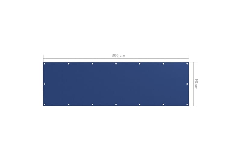 Balkongskärm blå 90x300 cm oxfordtyg - Blå - Skärmskydd & vindskydd