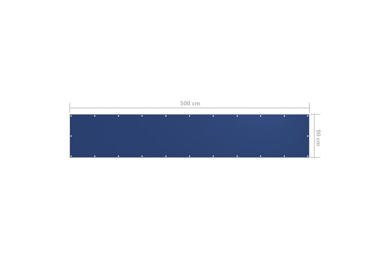 Balkongskärm blå 90x500 cm oxfordtyg - Blå - Skärmskydd & vindskydd