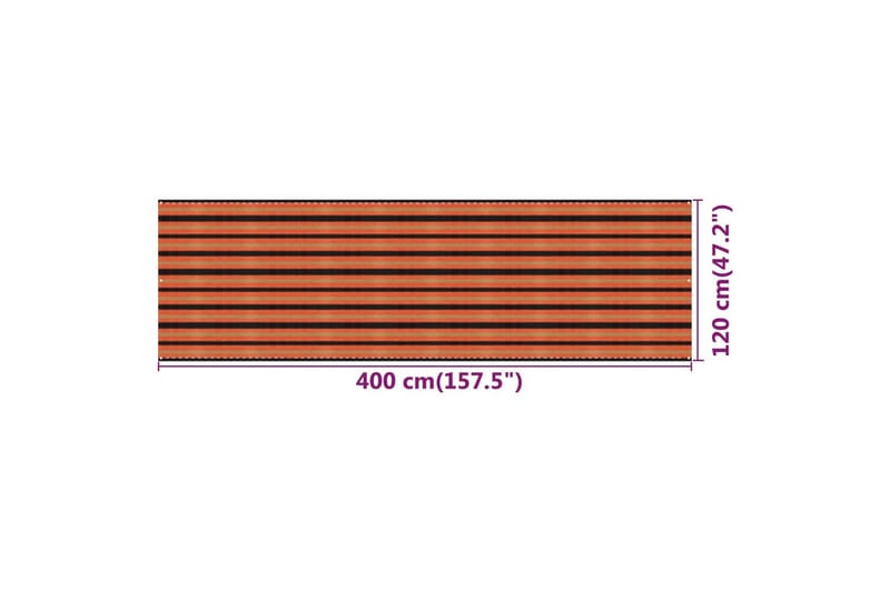 Balkongskärm flerfärgad 120x400 cm HDPE - Flerfärgad - Skärmskydd & vindskydd