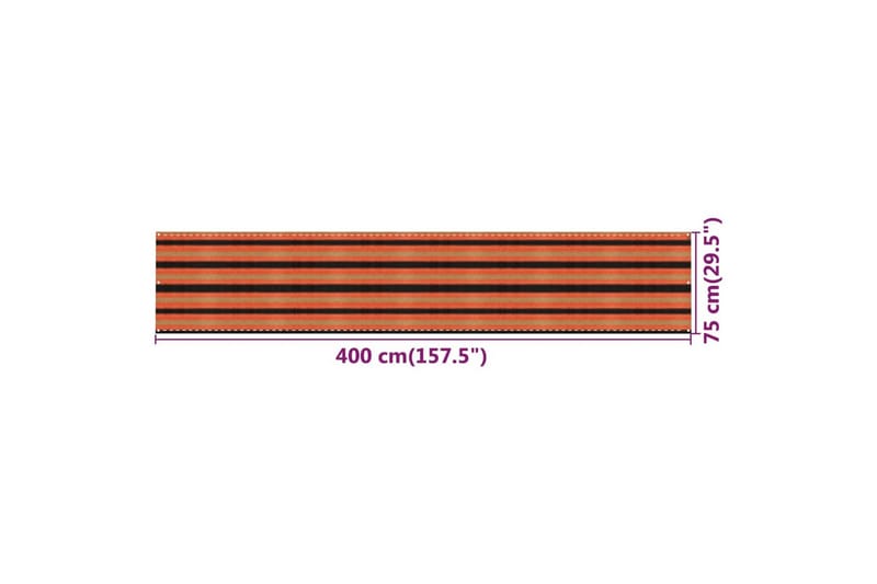 Balkongskärm flerfärgad 75x400 cm HDPE - Flerfärgad - Utemöbler - Solskydd - Skärmskydd & vindskydd