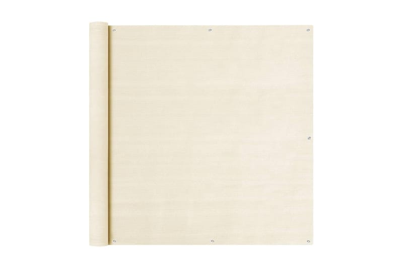 Balkongskärm gräddvit 120x500 cm HDPE - Kräm - Utemöbler - Solskydd - Skärmskydd & vindskydd