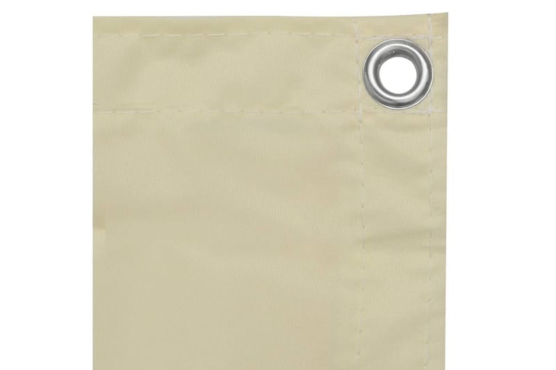 Balkongskärm gräddvit 75x500 cm oxfordtyg - Vit - Utemöbler - Solskydd - Skärmskydd & vindskydd