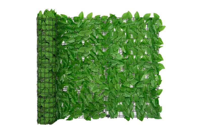 Balkongskärm gröna blad 300x100 cm - Grön - Utemöbler - Solskydd - Skärmskydd & vindskydd