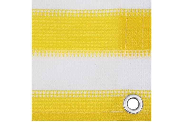 Balkongskärm gul och vit 120x600 cm HDPE - Flerfärgad - Skärmskydd & vindskydd