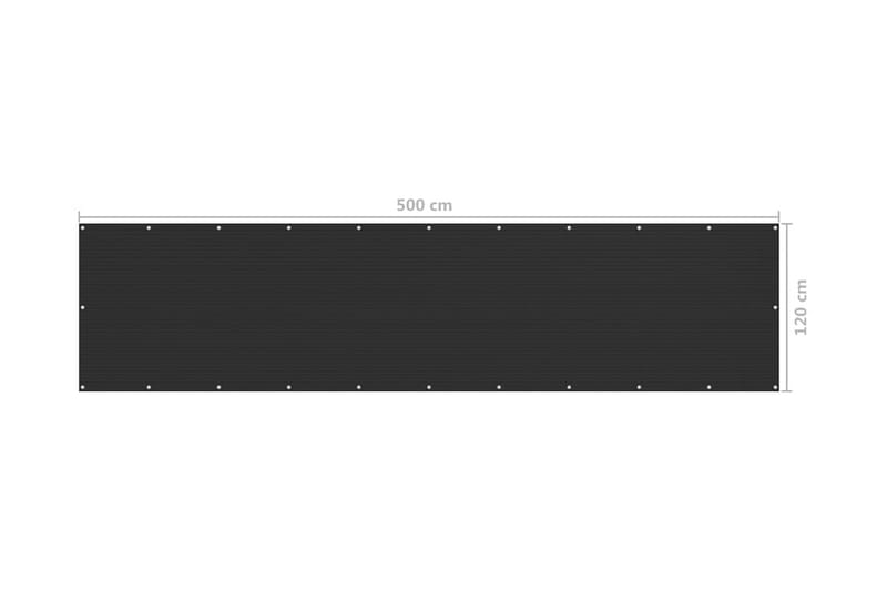 Balkongskärm HDPE 120x500 cm antracit - Antracit - Utemöbler - Solskydd - Skärmskydd & vindskydd