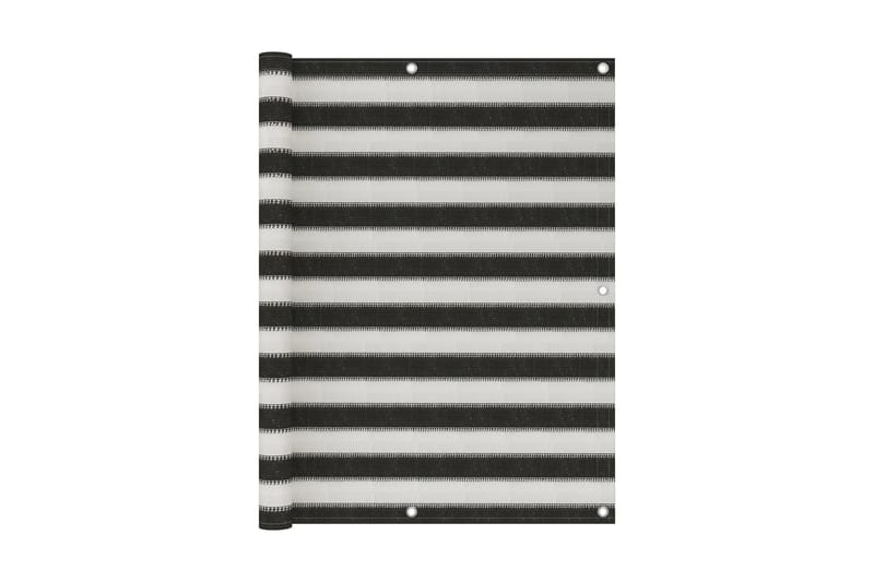 Balkongskärm HDPE 120x600 cm antracit och vit - Grå/vit - Utemöbler - Solskydd - Skärmskydd & vindskydd
