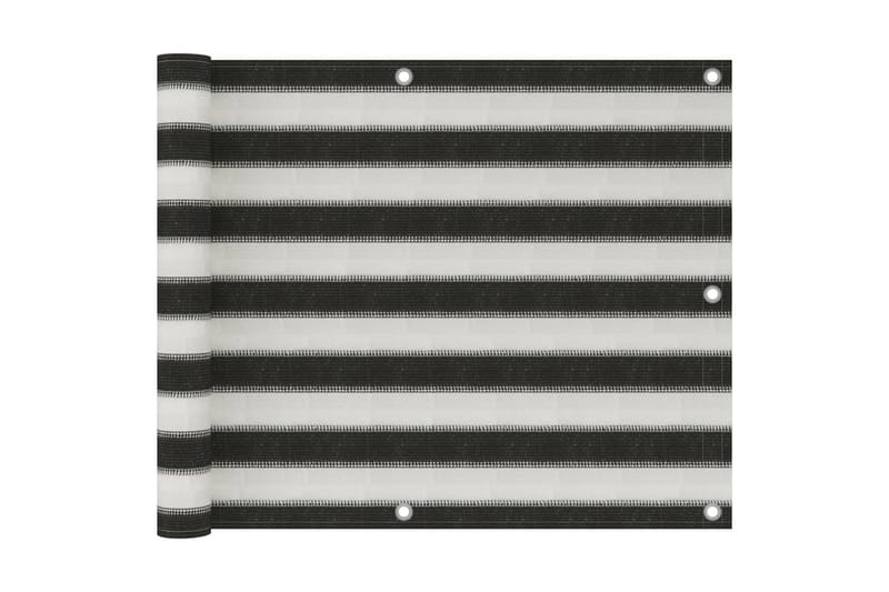 Balkongskärm HDPE 75x300 cm antracit och vit - Grå/vit - Utemöbler - Solskydd - Skärmskydd & vindskydd