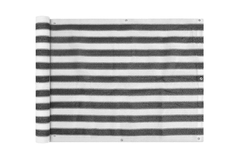 Balkongskärm HDPE 90x400 cm antracit och vit - Grå - Skärmskydd & vindskydd