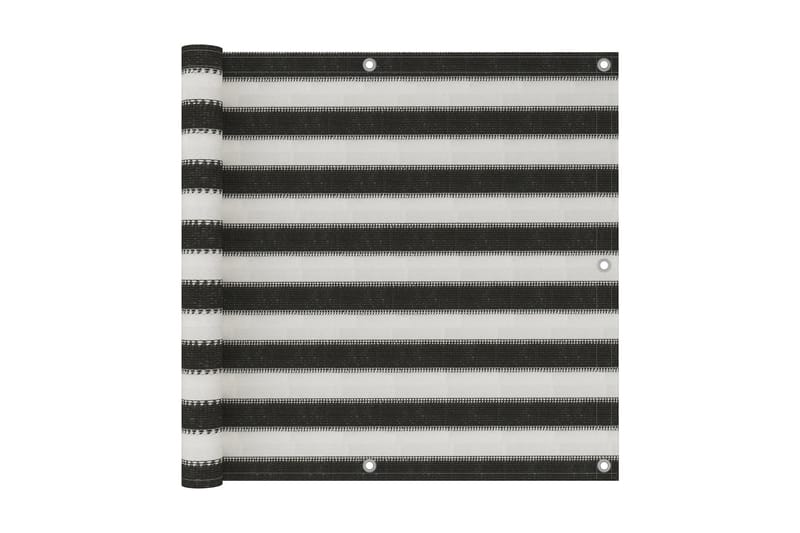 Balkongskärm HDPE 90x500 cm antracit och vit - Grå/vit - Utemöbler - Solskydd - Skärmskydd & vindskydd