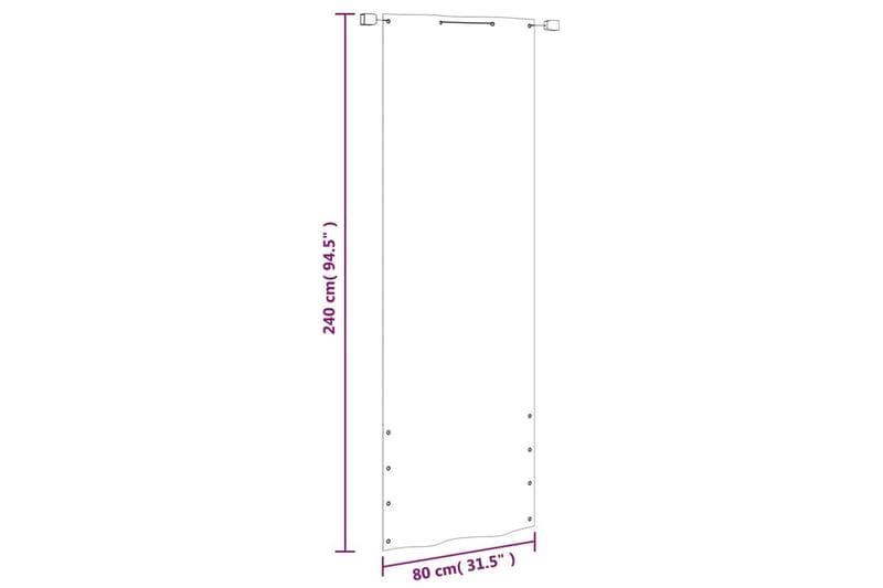 Balkongskärm ljusgrön 80x240 cm oxfordtyg - Ljusgrön - Skärmskydd & vindskydd