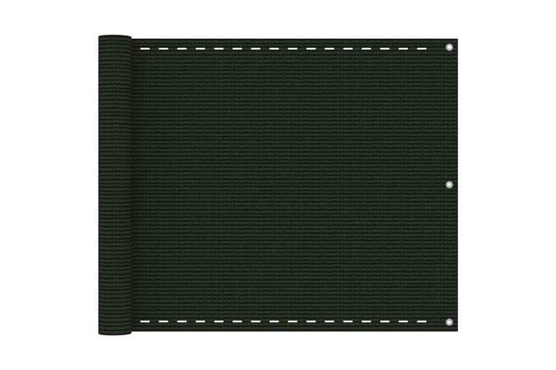 Balkongskärm mörkgrön 75x300 cm HDPE - Mörkgrön - Utemöbler - Solskydd - Skärmskydd & vindskydd