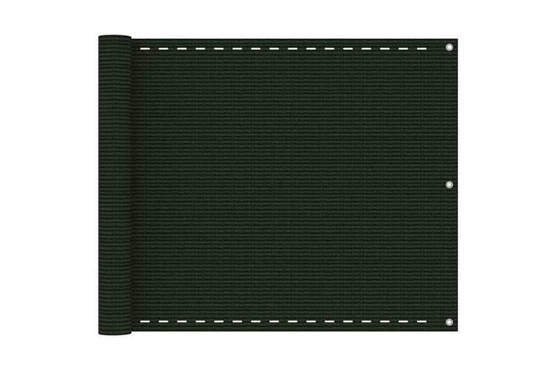 Balkongskärm mörkgrön 75x300 cm HDPE - Mörkgrön - Skärmskydd & vindskydd