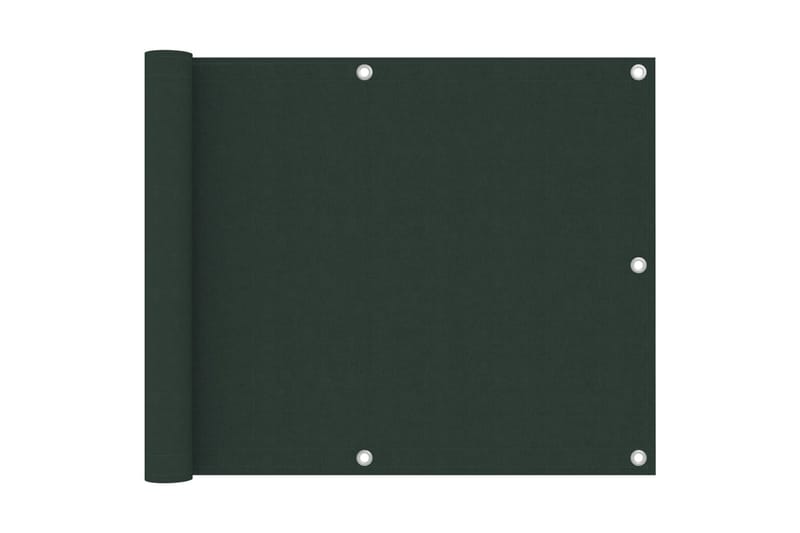 Balkongskärm mörkgrön 75x300 cm oxfordtyg - Grön - Skärmskydd & vindskydd