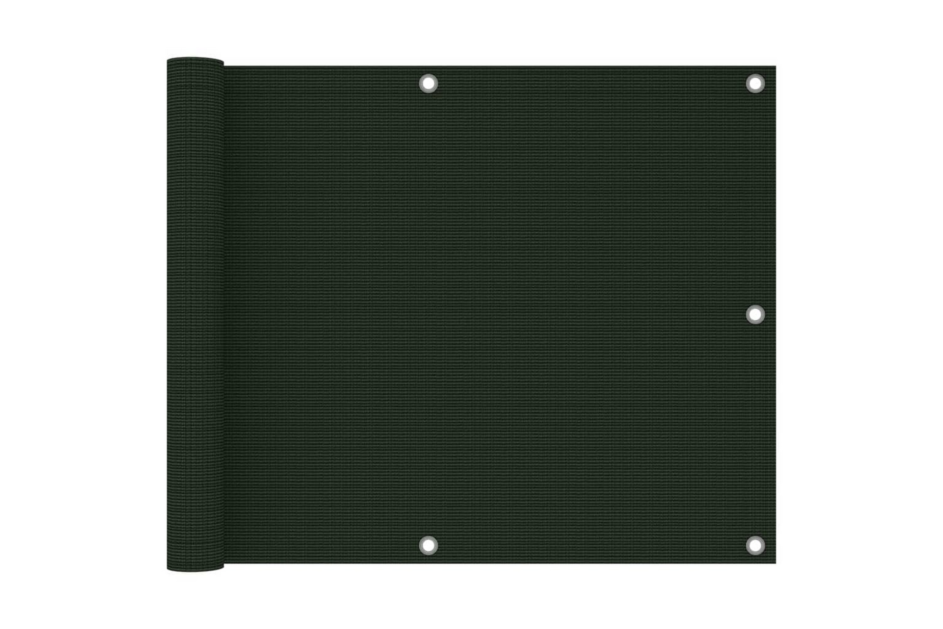 Balkongskärm mörkgrön 75×400 cm HDPE – Mörkgrön