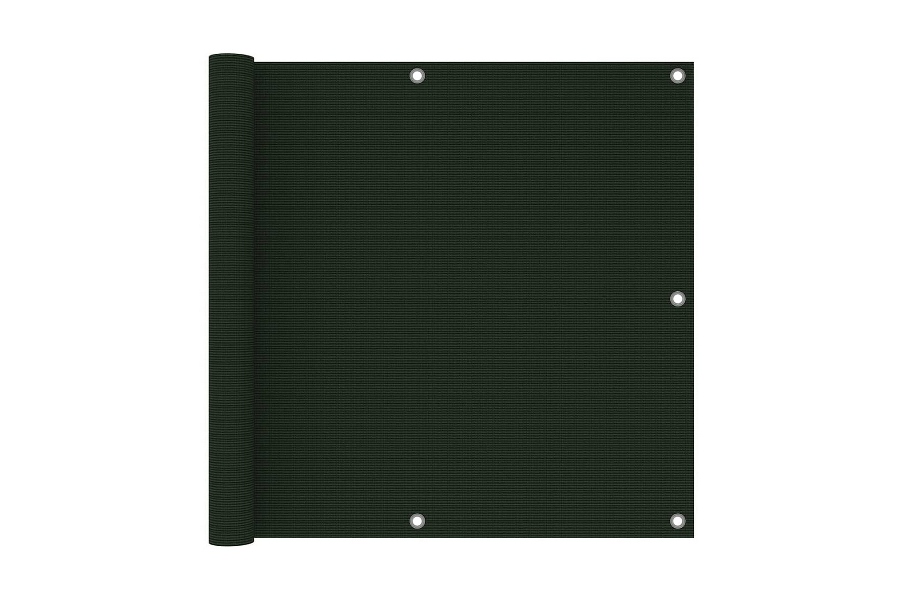 Balkongskärm mörkgrön 90×500 cm HDPE – Mörkgrön