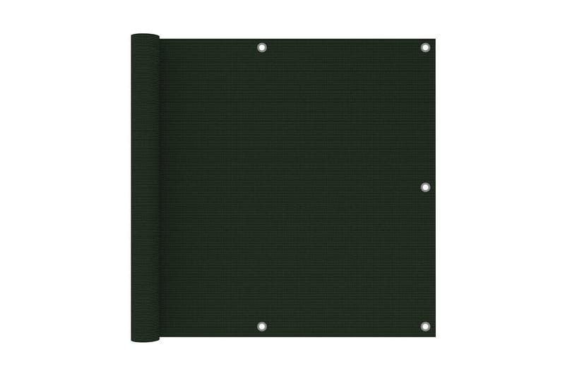 Balkongskärm mörkgrön 90x500 cm HDPE - Mörkgrön - Utemöbler - Solskydd - Skärmskydd & vindskydd