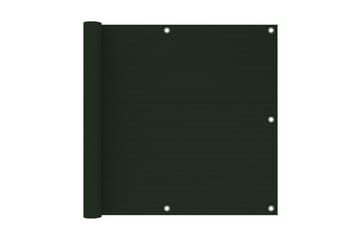 Balkongskärm mörkgrön 90x500 cm HDPE