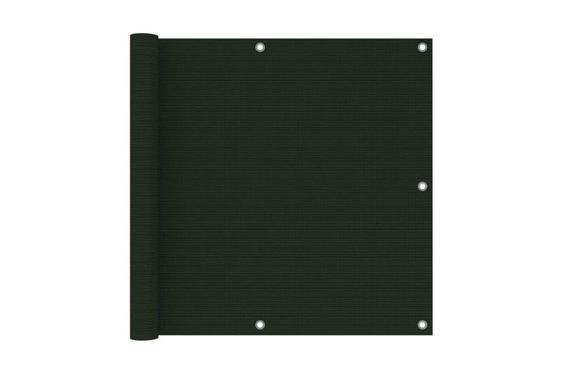 Balkongskärm mörkgrön 90x500 cm HDPE - Mörkgrön - Skärmskydd & vindskydd