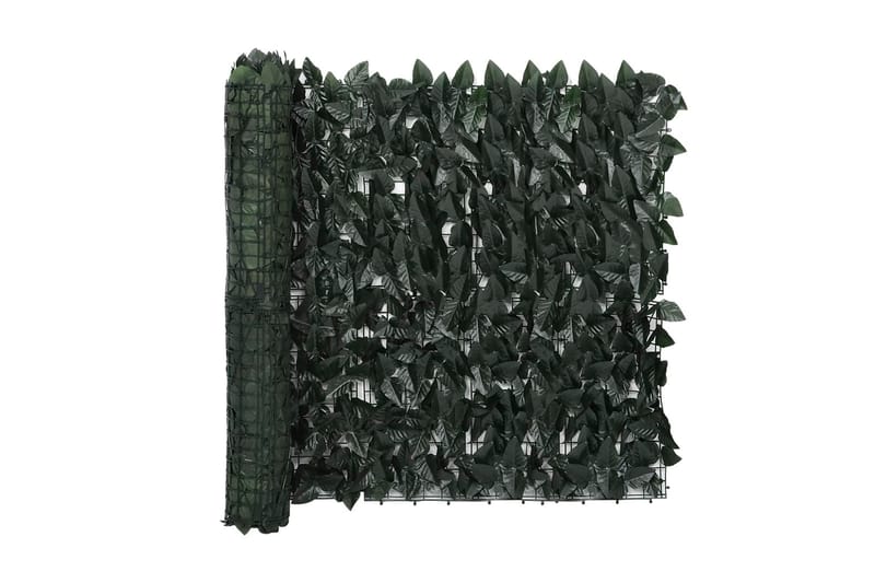 Balkongskärm mörkgröna blad 300x75 cm - Grön - Utemöbler - Solskydd - Skärmskydd & vindskydd