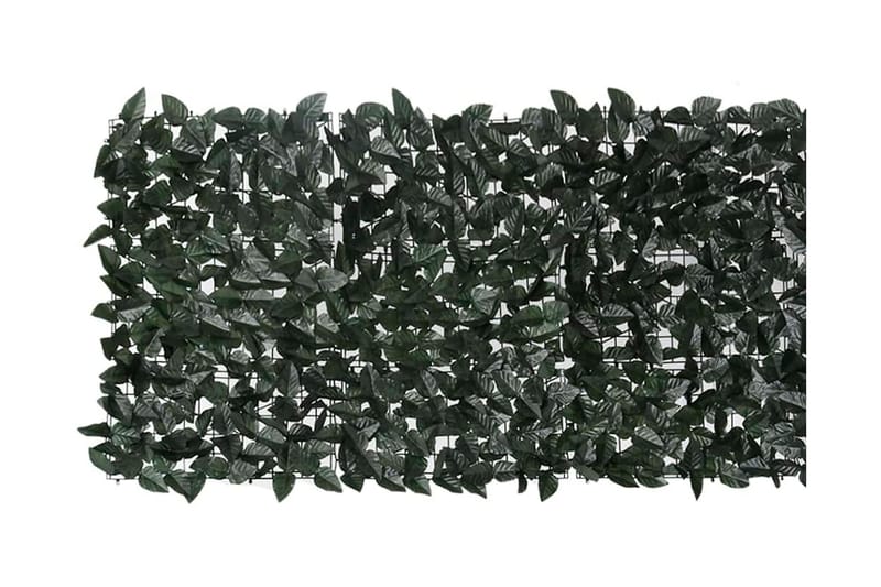 Balkongskärm mörkgröna blad 300x75 cm - Grön - Utemöbler - Solskydd - Skärmskydd & vindskydd