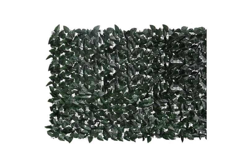 Balkongskärm mörkgröna blad 400x100 cm - Grön - Utemöbler - Solskydd - Skärmskydd & vindskydd