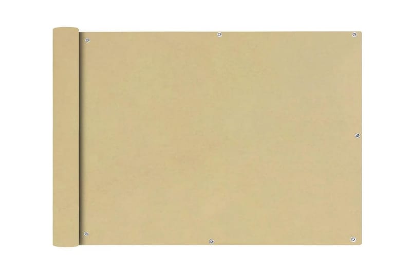 Balkongskärm oxfordtyg 75x400 cm beige - Beige - Utemöbler - Solskydd - Skärmskydd & vindskydd