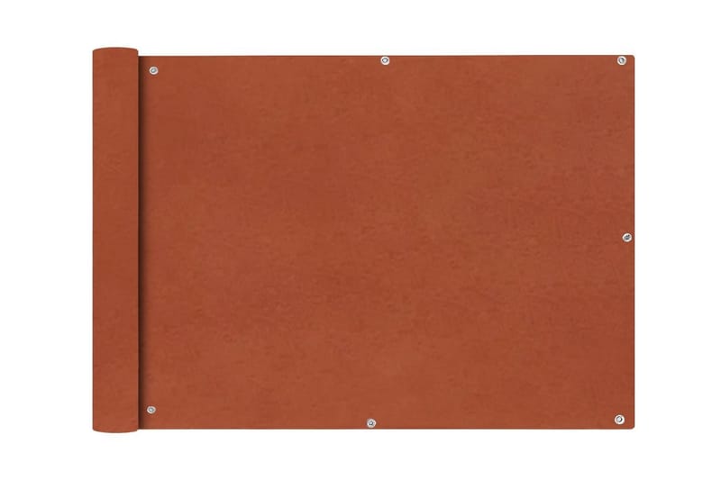Balkongskärm oxfordtyg 75x400 cm terrakotta - Röd - Utemöbler - Solskydd - Skärmskydd & vindskydd