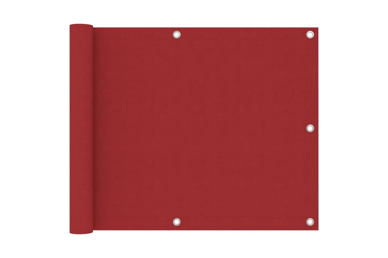 Balkongskärm röd 75x600 cm oxfordtyg - Röd - Skärmskydd & vindskydd