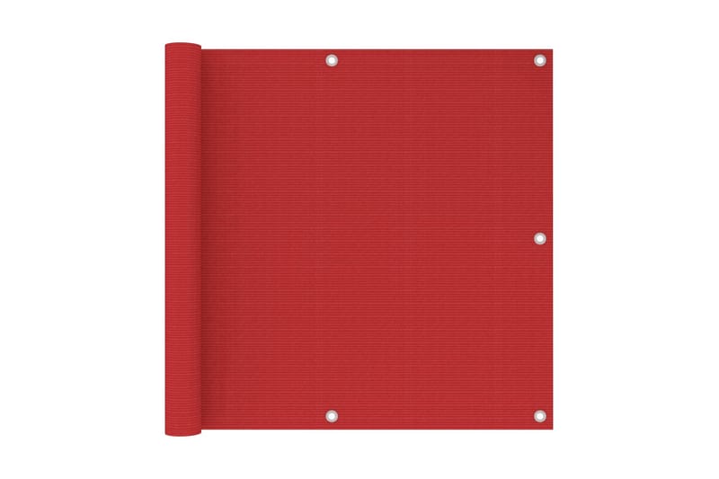 Balkongskärm röd 90x300 cm HDPE - Röd - Utemöbler - Solskydd - Skärmskydd & vindskydd