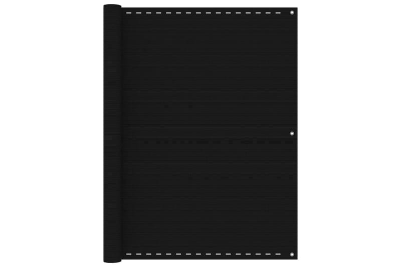 Balkongskärm svart 120x300 cm HDPE - Svart - Utemöbler - Solskydd - Skärmskydd & vindskydd