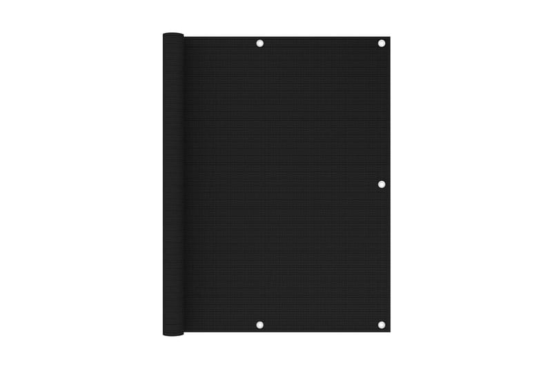 Balkongskärm svart 120x500 cm HDPE - Svart - Utemöbler - Solskydd - Skärmskydd & vindskydd