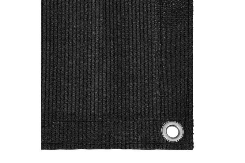 Balkongskärm svart 120x600 cm HDPE - Svart - Skärmskydd & vindskydd
