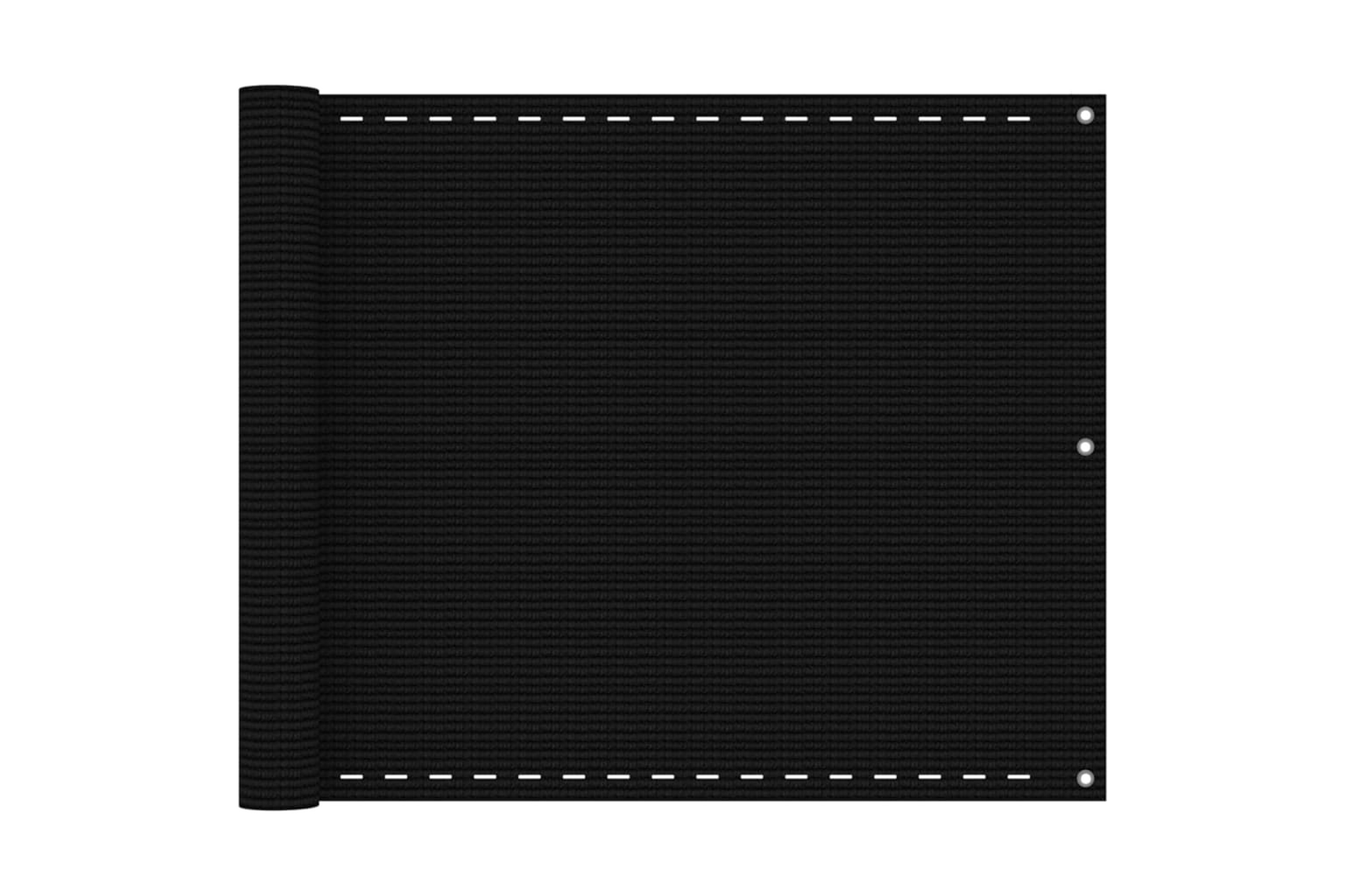 Balkongskärm svart 75×300 cm HDPE – Svart