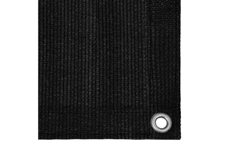 Balkongskärm svart 90x500 cm HDPE - Svart - Skärmskydd & vindskydd