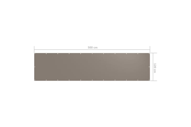 Balkongskärm taupe 120x500 cm oxfordtyg - Brun - Skärmskydd & vindskydd